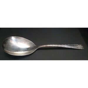 Solid Smooth Casserole Spoon Elegance Rogers AA Silverplate, 1954 INSELELG